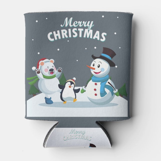 Enfriador De Latas Feliz Navidad (Anverso)