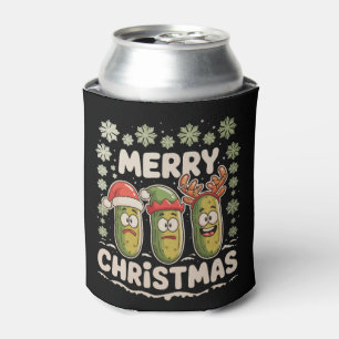 Enfriador De Latas Feliz Navidad Amante del Pepino Luces de Navidad F