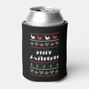 Enfriador De Latas Feliz Navidad - ASL American Rótulo Language I