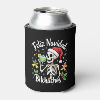 Enfriador De Latas Feliz Navidad Bitchachos Cráneo Divertido Español