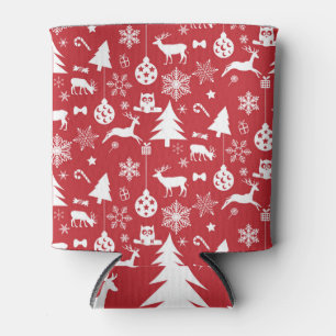 Enfriador De Latas Feliz Navidad: Colección de Vintage Roja