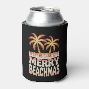 Enfriador De Latas Feliz Navidad de Playa Palma Tropical Atardecer Na