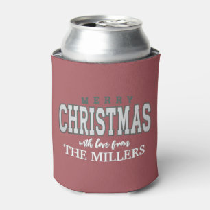 Enfriador De Latas Feliz Navidad Fiesta Familiar Personalizada 2025
