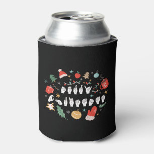 Enfriador De Latas Feliz Navidad - Lenguaje de Rótulo americano ASL I