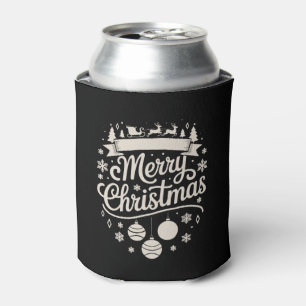 Enfriador De Latas Feliz Navidad Nieve Xmas Temporada Familiar Navide