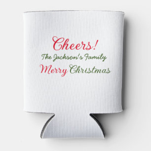Enfriador De Latas feliz navidad saludos agregar nombre de familia te