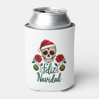 Enfriador De Latas Feliz Navidad Sugar Skull Mexican Christmas T-Shir