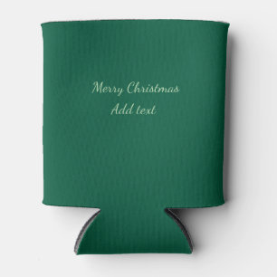 Enfriador De Latas Feliz Navidad verde plano fondo solo vacaciones
