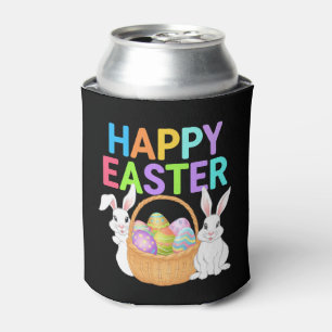 Enfriador De Latas Feliz Pascua 2025 Huevos Conejo Conejito Lindo