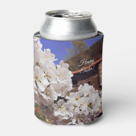 Enfriador De Latas Feliz Pascua. Cerezo en flor