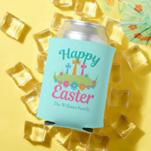 Enfriador De Latas Feliz Pascua cruza Personalizado Fiesta religioso