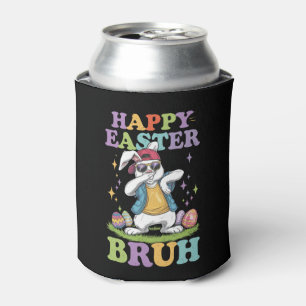 Enfriador De Latas Feliz Pascua Hermano Conejo Conejito Divertido Dab