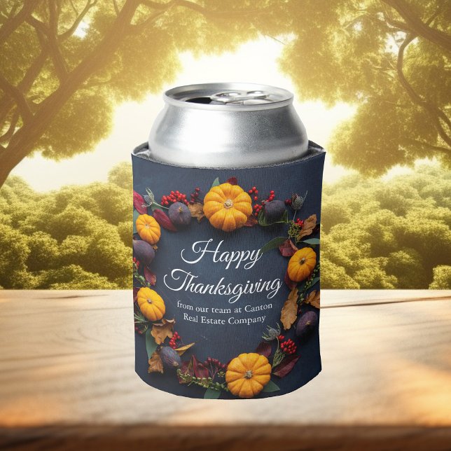 Enfriador De Latas Feliz Personalizado de la Calabaza de Acción de Gr (Subido por el creador)