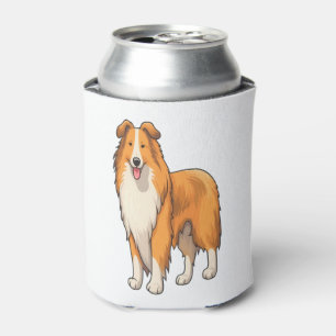 Enfriador De Latas Feliz Personalizado Rough Collie