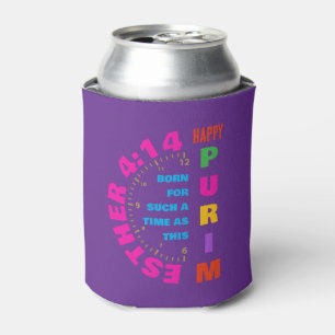 Enfriador De Latas FELIZ PURIM Esther 4:14 Por Un Tiempo Como Este