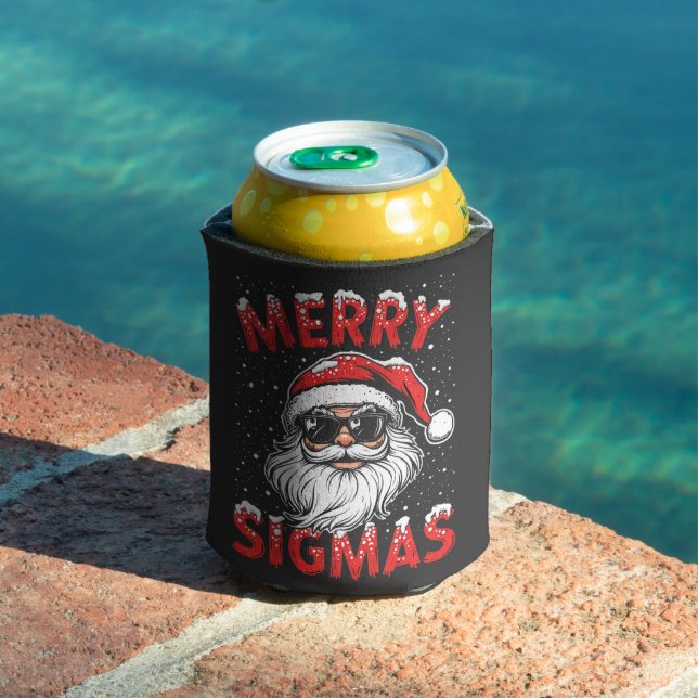 Enfriador De Latas Feliz Sigmas Gracioso Gen Alpha Navidad en la escu (Piscina in situ)