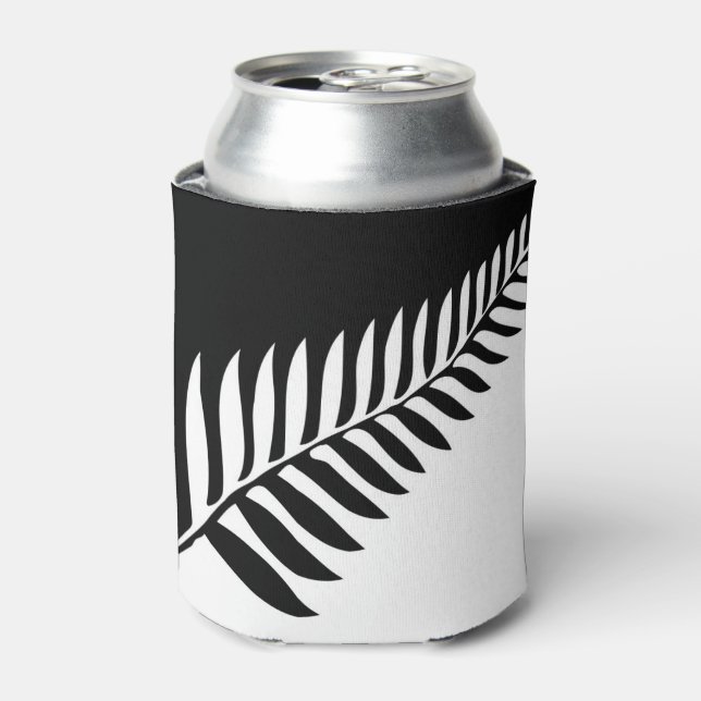Enfriador De Latas Fern de plata de Nueva Zelanda (Lata Anverso)