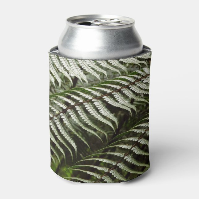Enfriador De Latas Fern Fronds II Naturaleza verde oscura (Lata Anverso)