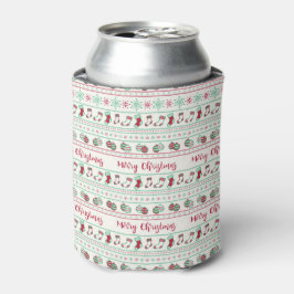 Enfriador De Latas Festividad del patrón de sudor de los Navidades fe