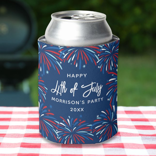 Enfriador De Latas Festividad moderna de fuegos artificiales, texto P (Subido por el creador)
