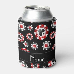 Enfriador De Latas Fichas de póker negras conocidas personalizadas