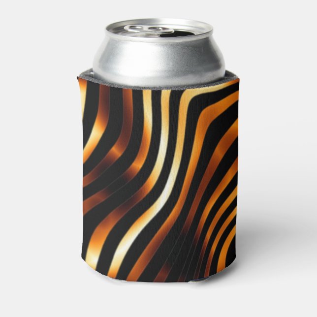 Enfriador De Latas Fiery Tiger Stripes (Reverso de la lata)