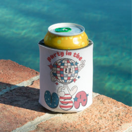 ENFRIADOR DE LATAS FIESTA AZUL ROJO PATRIOTA EN LOS EE.UU.