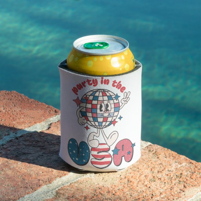 ENFRIADOR DE LATAS FIESTA AZUL ROJO PATRIOTA EN LOS EE.UU. (Piscina in situ)