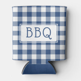 Enfriador De Latas Fiesta BBQ Blue White Buffalo Check