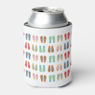 Enfriador De Latas Fiesta colorido de veraneo Flip Flops Refrigerado