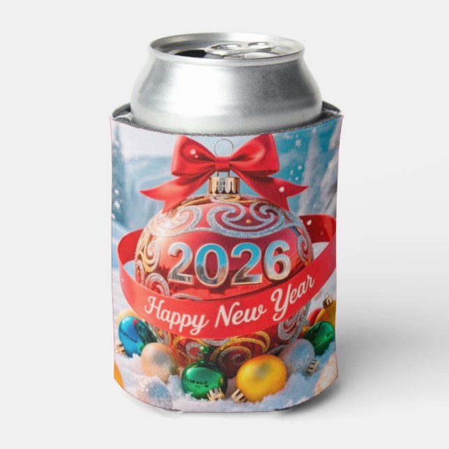 Enfriador De Latas Fiesta de Año Nuevo 2026 (Lata Anverso)