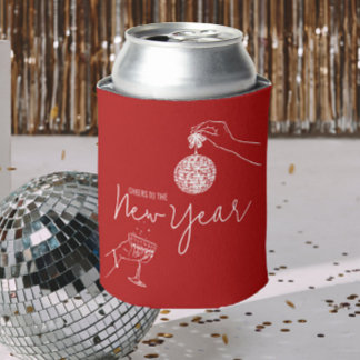 Enfriador De Latas fiesta de años nuevos rojos