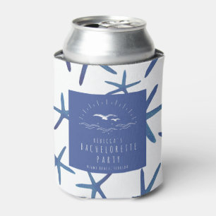 Enfriador De Latas Fiesta de Bachelorette Blue Beach