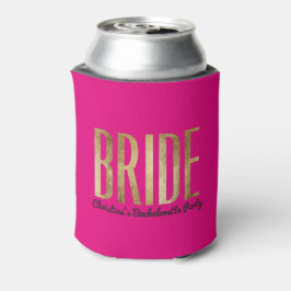 Enfriador De Latas Fiesta de Bachelorette de Novia Rosa Caliente de O