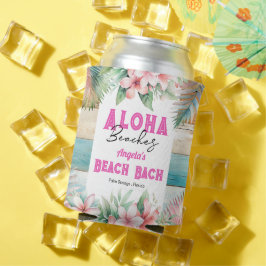 Enfriador De Latas Fiesta de Bachelorette Tropical de Aloha Beach