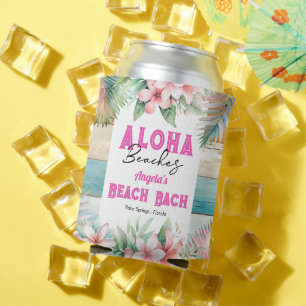 Enfriador De Latas Fiesta de Bachelorette Tropical de Aloha Beach