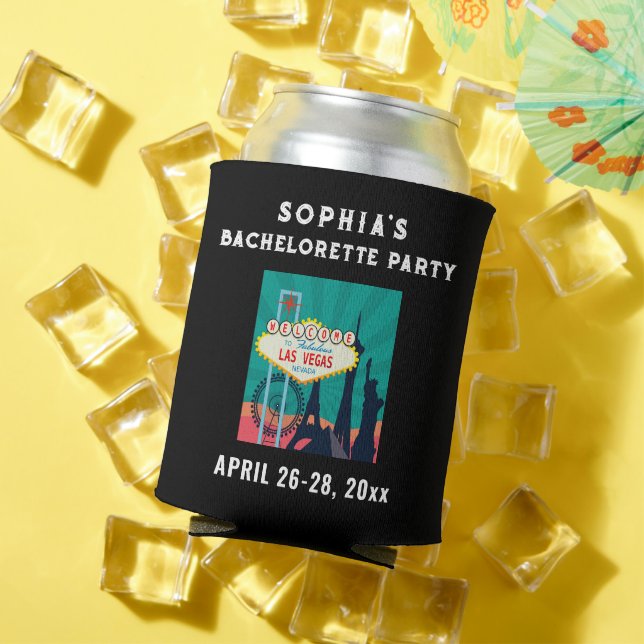 Enfriador De Latas Fiesta de bodas en Las Vegas Bacherolette Favor de (Verano in situ)