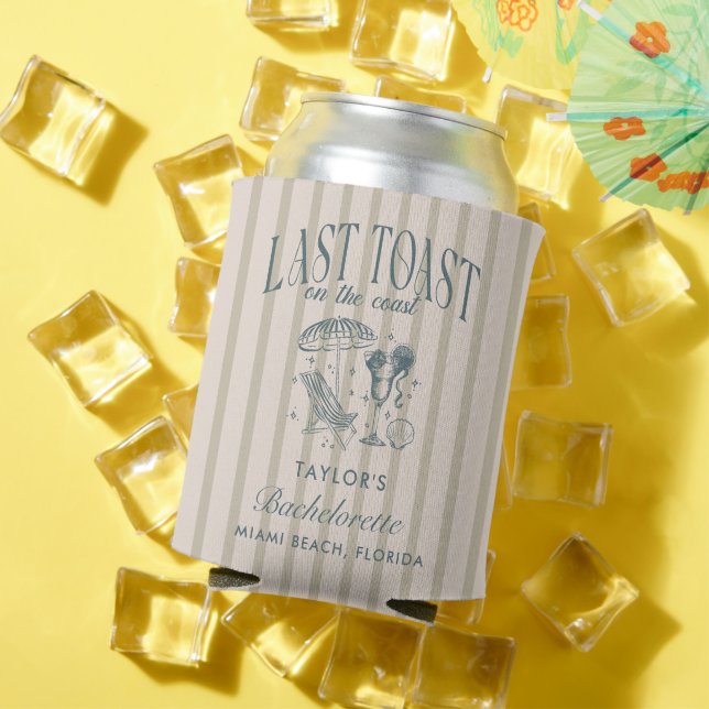 Enfriador De Latas Fiesta de cóctel de soltera costera Marina (Verano in situ)