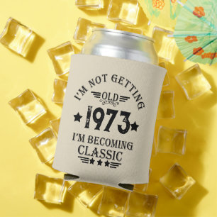 Enfriador De Latas Fiesta de cumpleaños 50 vintage personalizada