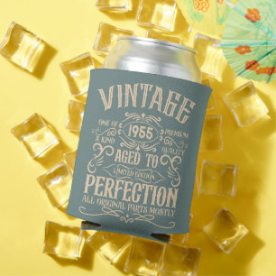 Enfriador De Latas Fiesta de cumpleaños 70 vintage personalizada