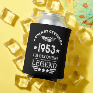 Enfriador De Latas Fiesta de cumpleaños 70 vintage personalizada