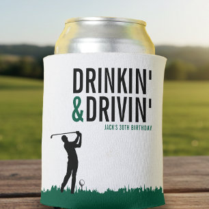 Enfriador De Latas Fiesta de cumpleaños de golf para adultos: bebiend