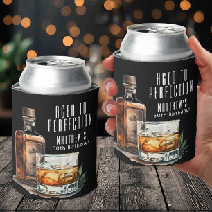 Enfriador De Latas Fiesta de Cumpleaños de Hombres Whisky Envejecido