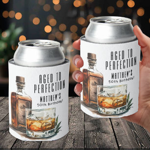 Enfriador De Latas Fiesta de Cumpleaños de Hombres Whisky Envejecido 