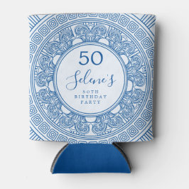 Enfriador De Latas Fiesta de cumpleaños griega elegante con colores p