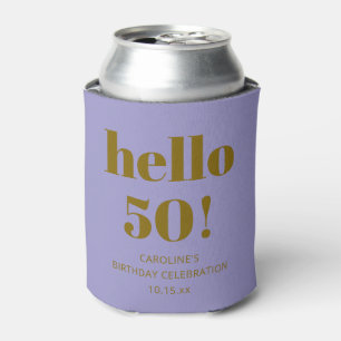 Enfriador De Latas Fiesta de cumpleaños número 50 audaz moderna simpl