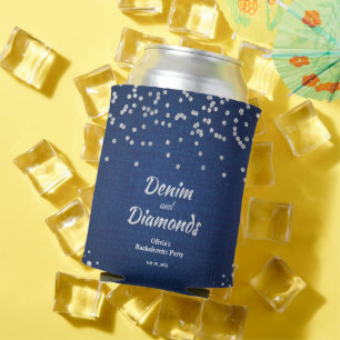 Enfriador De Latas Fiesta de Despedida de Soltera de Mezclilla Azul E