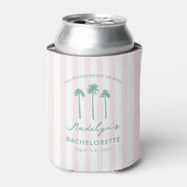 Enfriador De Latas Fiesta de Despedida de Soltera Elegante Rosa Verde