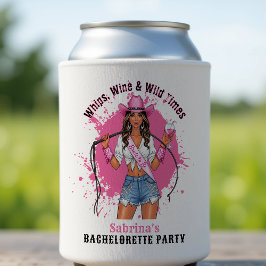 Enfriador De Latas Fiesta de Despedida de Soltera Vaquera Lazos Vino 