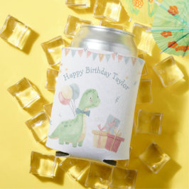 Enfriador De Latas Fiesta de dinosaurios Cute Happy Birday